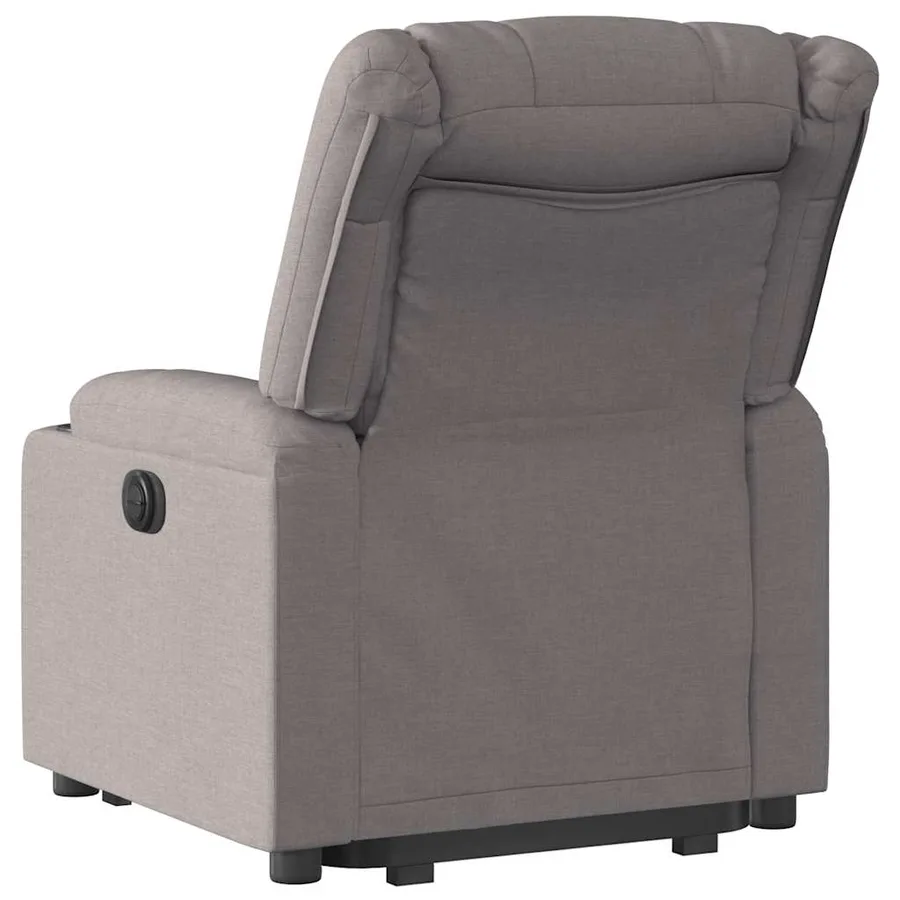 Fauteuil inclinable électrique taupe tissu - 8