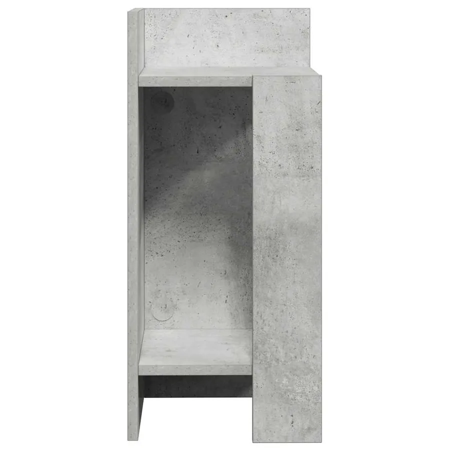 Tables d'appoint 2 pcs avec étagère gris béton 25,5x27x60 cm - 6
