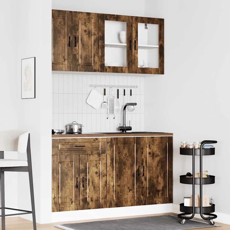 Ensemble de 4 meubles de cuisine en chêne fumé "Porto" - 3