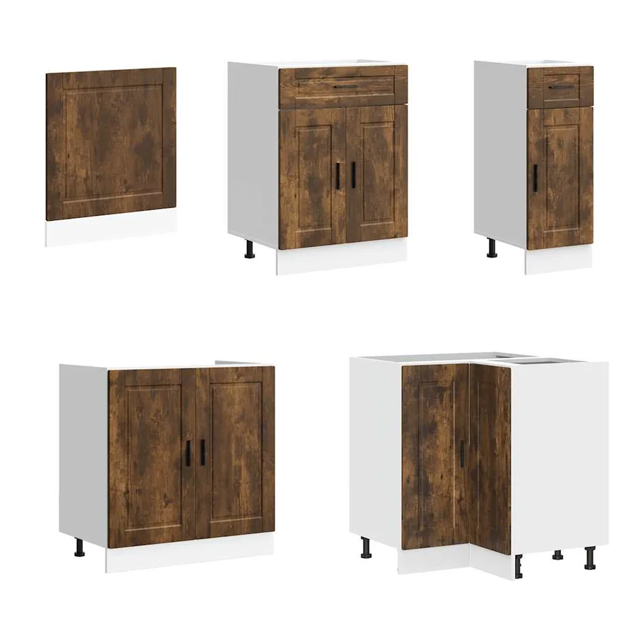 Ensemble d'armoires de cuisine 11 pcs Porto bois d'ingénierie - 4