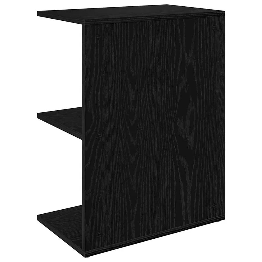Table de chevet chêne noir 46,5x29x61 cm bois d’ingénierie - 6