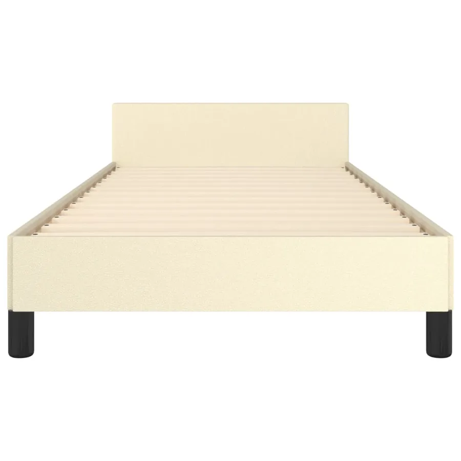 Cadre de lit sans matelas crème 80x200 cm similicuir - 6