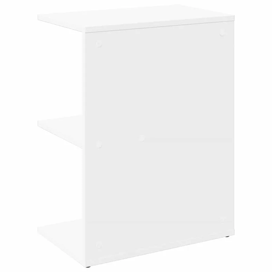 Table de chevet blanc 46,5x29x61 cm bois d’ingénierie - 6