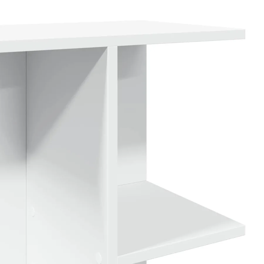 Table de chevet blanc 46,5x29x61 cm bois d’ingénierie - 8