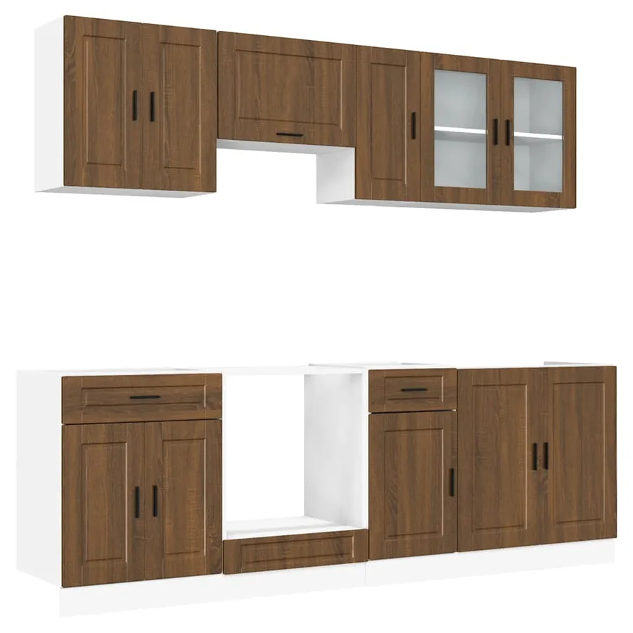 Ensemble d'armoires de cuisine 8 pcs Kalmar bois d'ingénierie - 2