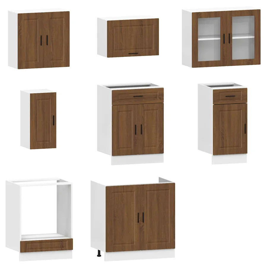 Ensemble d'armoires de cuisine 8 pcs Kalmar bois d'ingénierie - 4