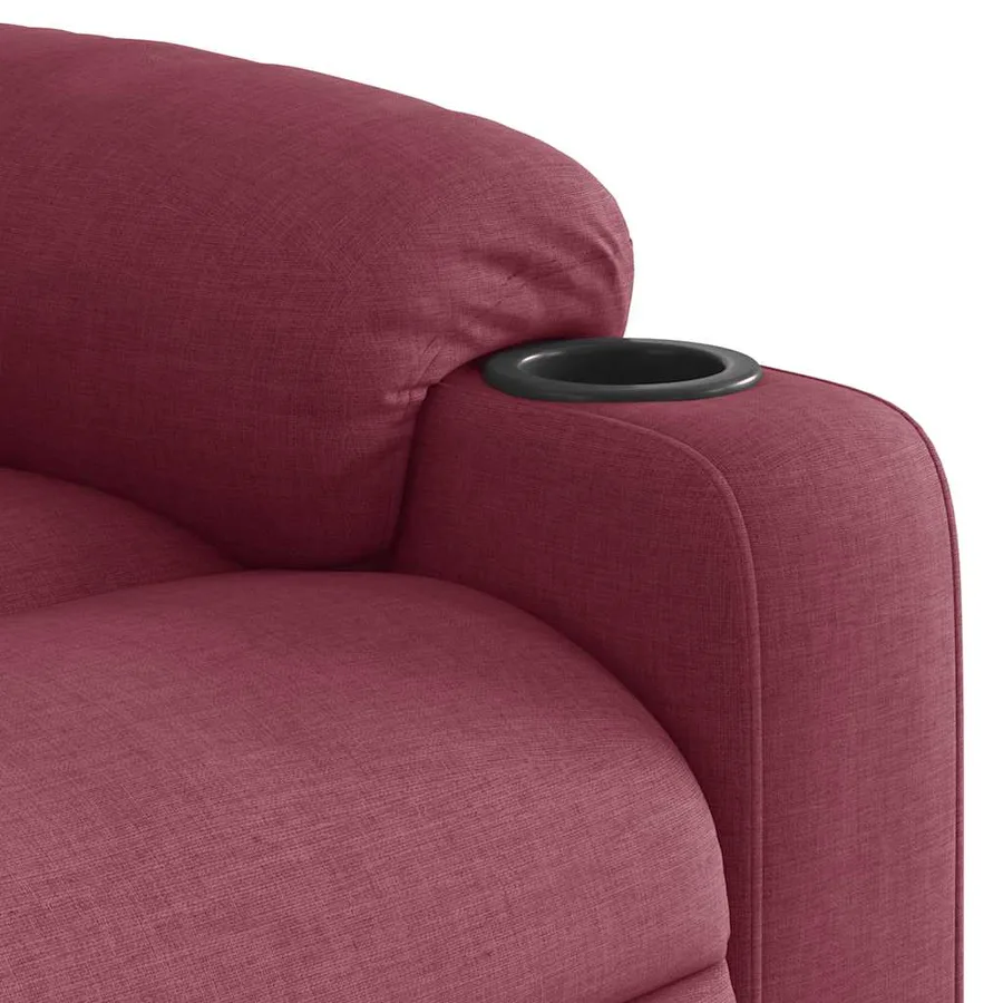 Fauteuil inclinable électrique Rouge bordeaux Tissu - 11