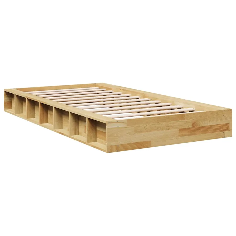 Cadre de lit sans matelas 80x200 cm bois massif de chêne - 3