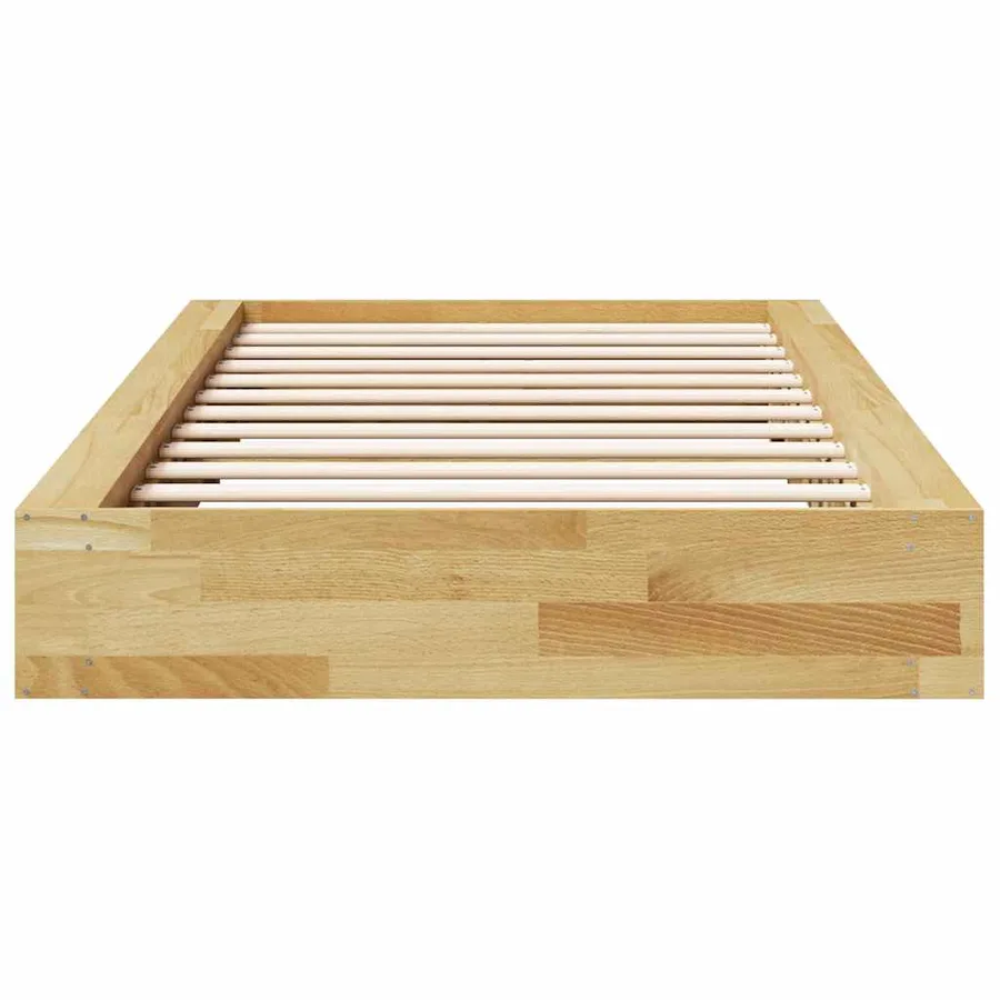Cadre de lit sans matelas 80x200 cm bois massif de chêne - 6