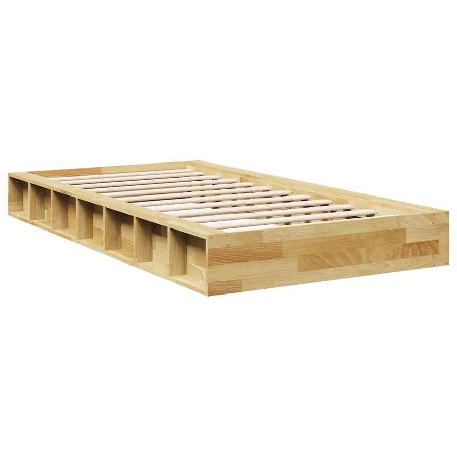 Cadre de lit sans matelas 80x200 cm bois massif de chêne - 8
