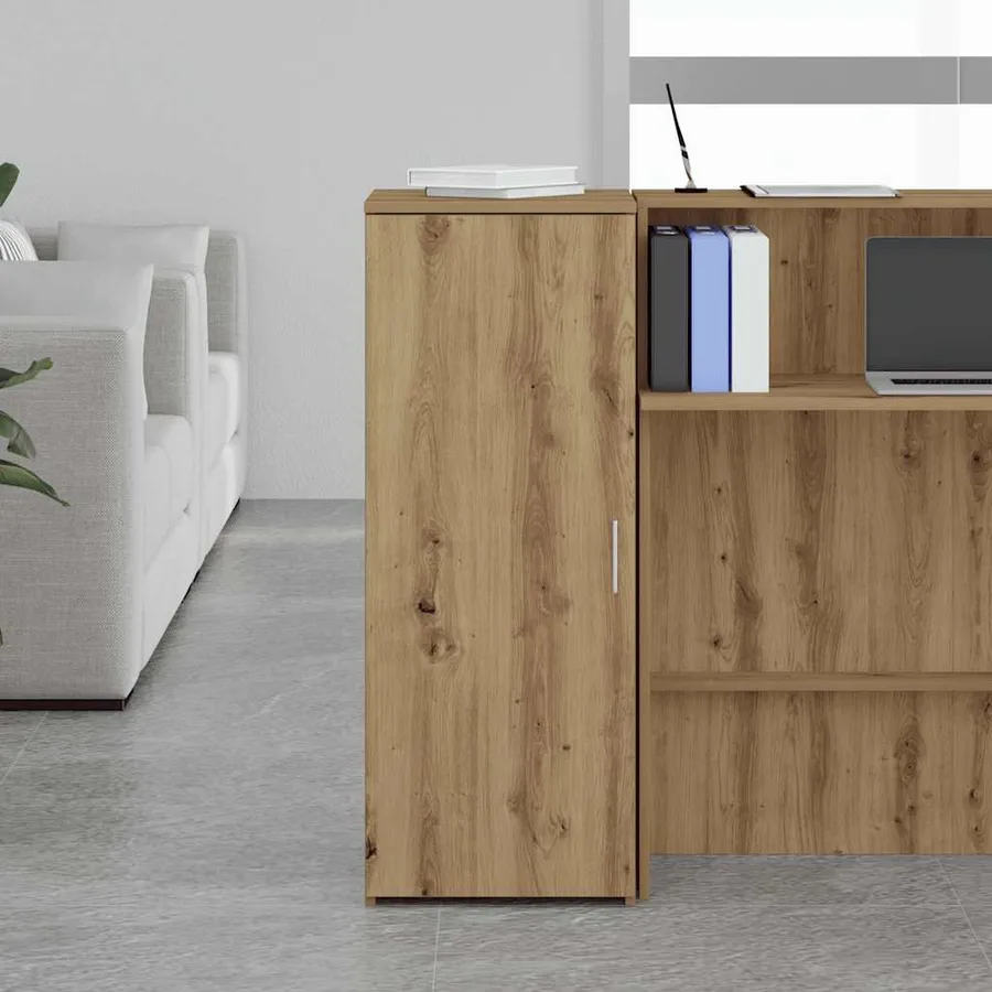 Armoire rangement chêne artisanal 40x45x103,5cm bois ingénierie - 3