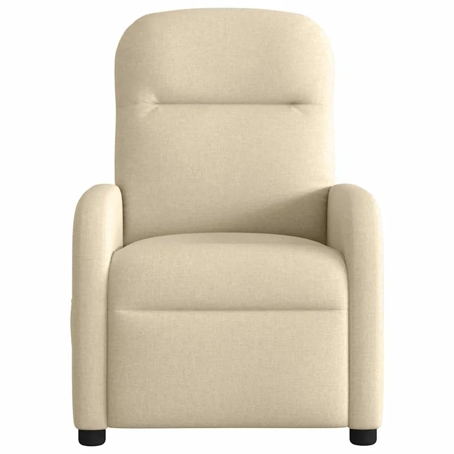 Fauteuil de massage inclinable Crème Tissu - 3