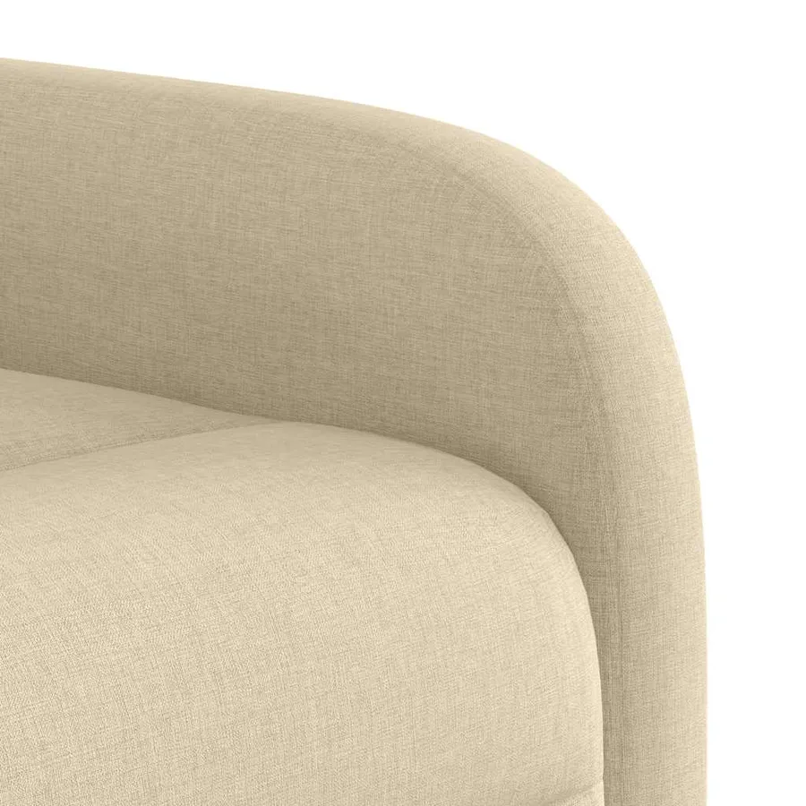 Fauteuil de massage inclinable Crème Tissu - 9