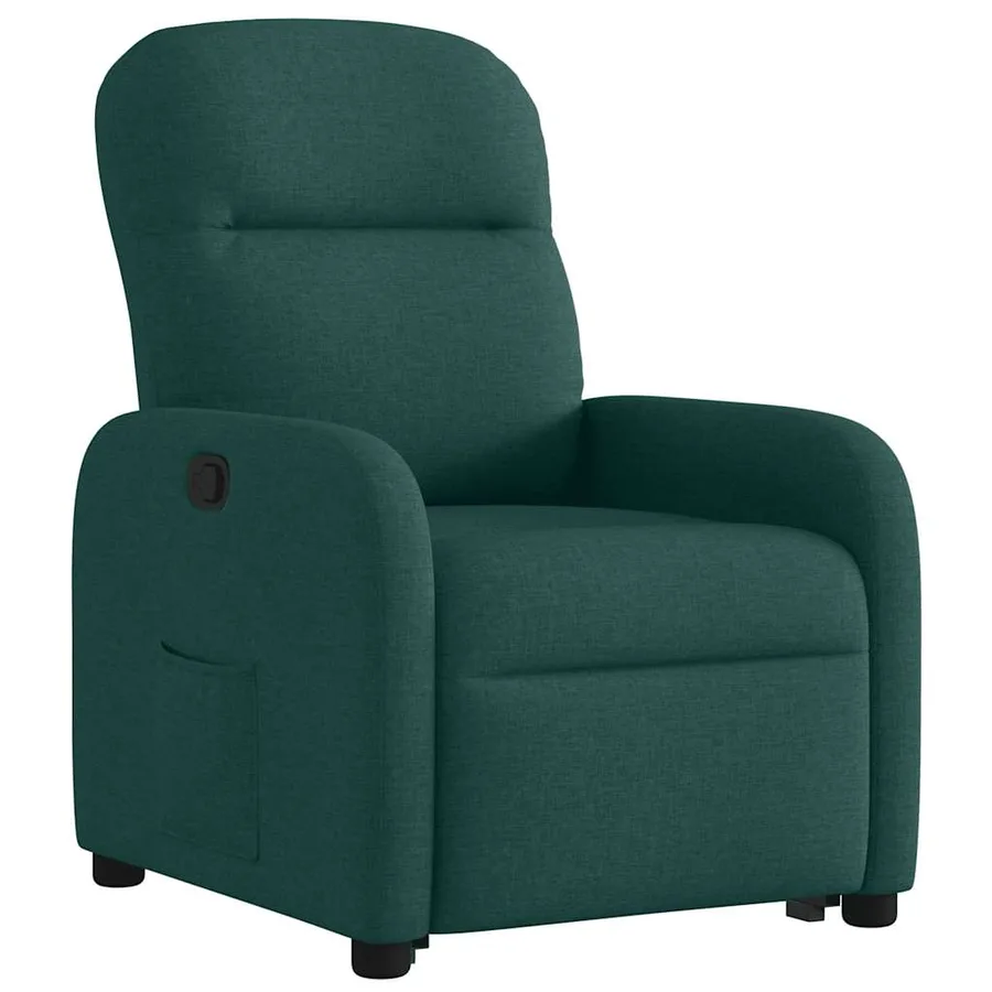 Fauteuil inclinable vert foncé tissu - 4