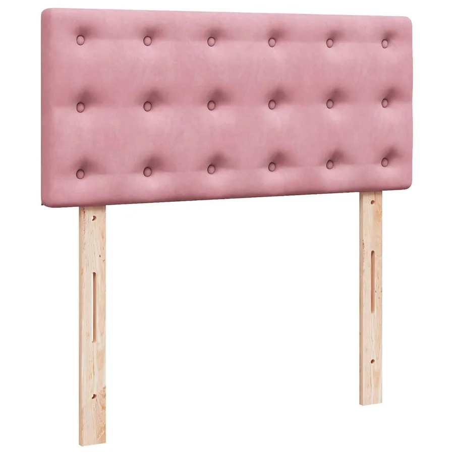 Cadre de lit ottoman avec matelas rose 90x200 cm velours - 9
