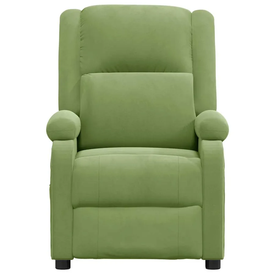 Fauteuil électrique de massage Vert clair velours - 4