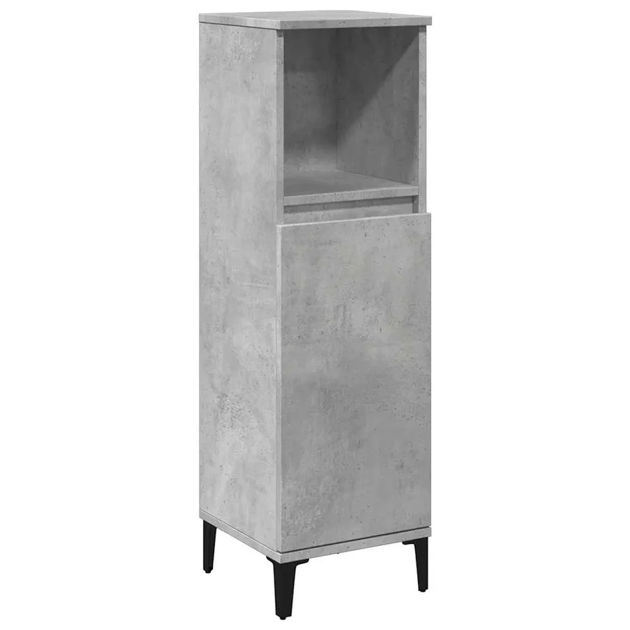 Ensemble de meubles de salle de bain 3 pcs gris béton - 6