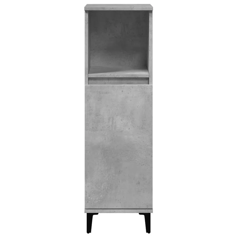 Ensemble de meubles de salle de bain 3 pcs gris béton - 7