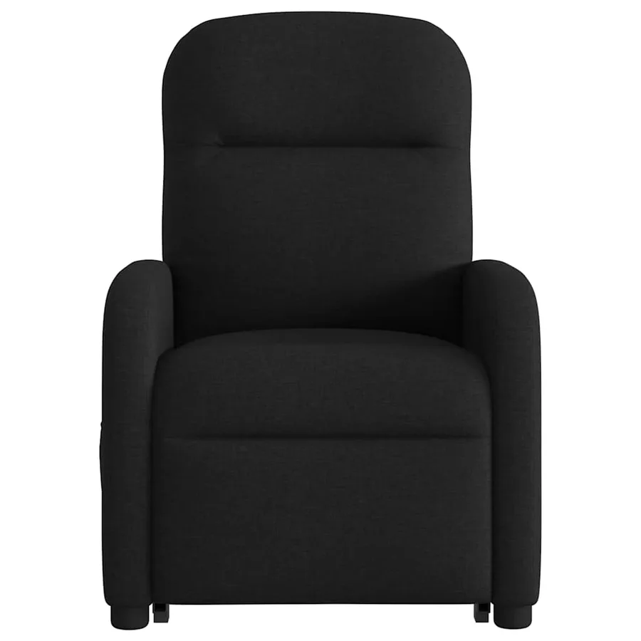 Fauteuil de massage inclinable Noir Tissu - 5