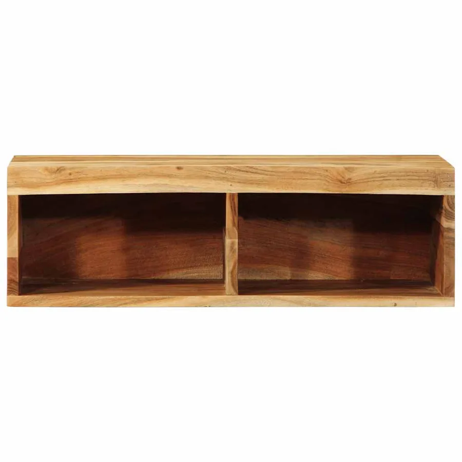Meuble TV mural 60x30x19 cm bois massif d'acacia - 4