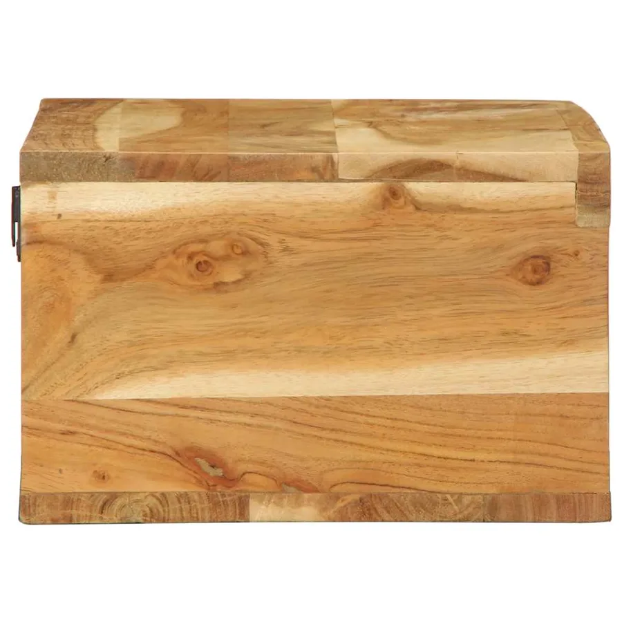 Meuble TV mural 60x30x19 cm bois massif d'acacia - 5