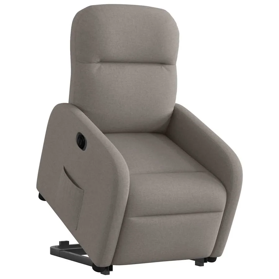 Fauteuil inclinable électrique taupe tissu - 3