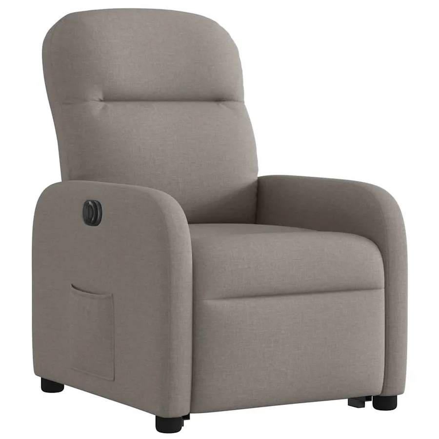 Fauteuil inclinable électrique taupe tissu - 4