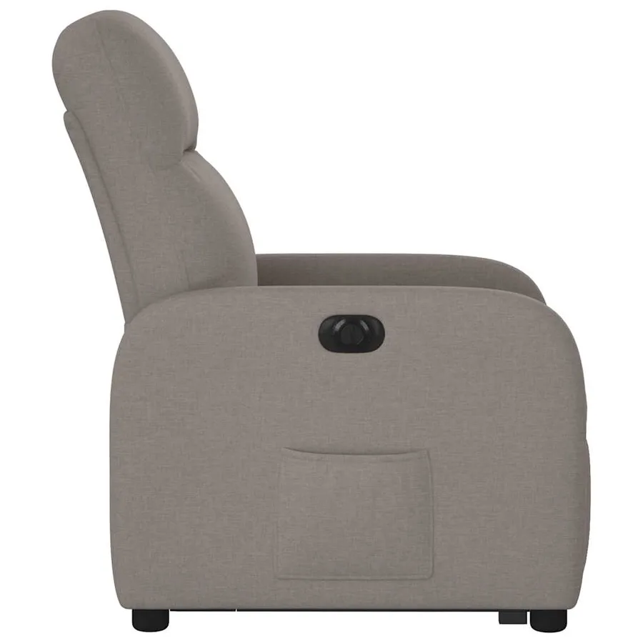 Fauteuil inclinable électrique taupe tissu - 6
