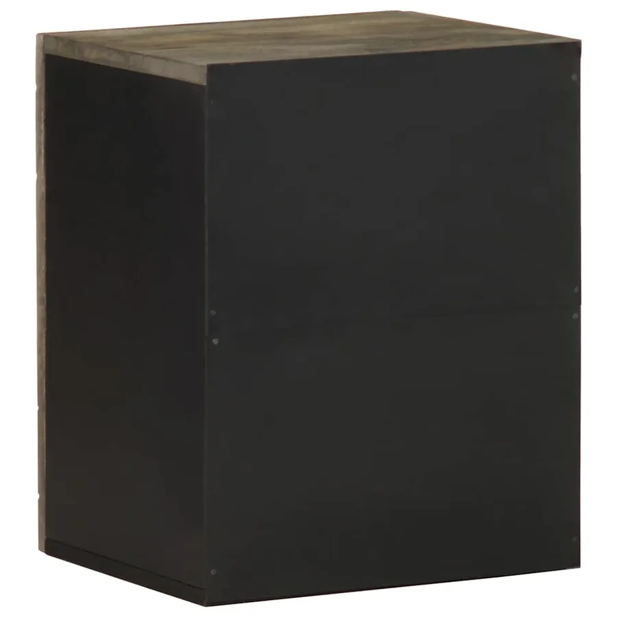 Armoire de salle de bain murale 38x33x48cm bois massif manguier - 5