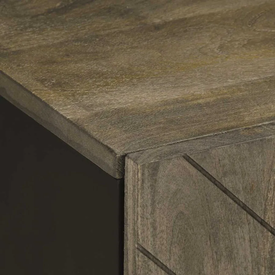 Armoire de salle de bain murale 38x33x48cm bois massif manguier - 7