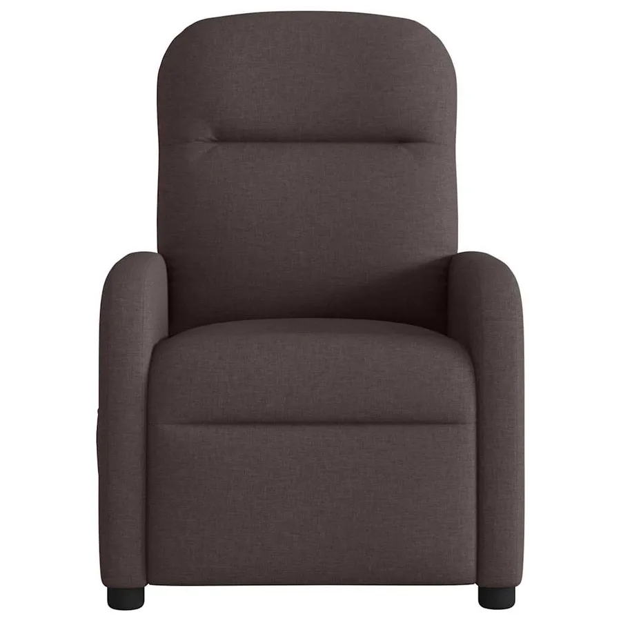 Fauteuil de massage inclinable Marron foncé Tissu - 3