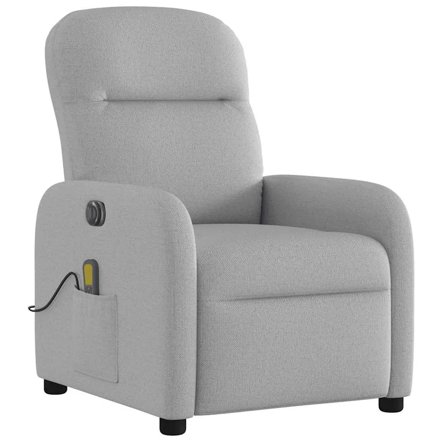 Fauteuil de massage inclinable électrique gris nuage tissu - 4