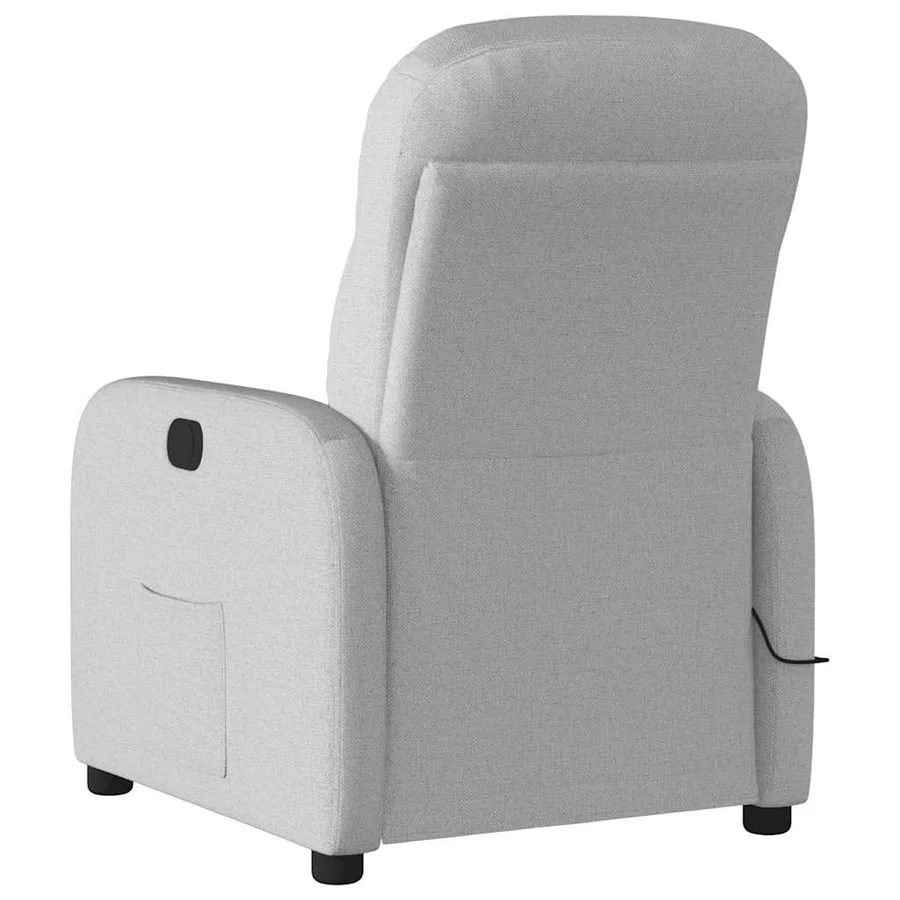 Fauteuil de massage inclinable électrique gris nuage tissu - 7