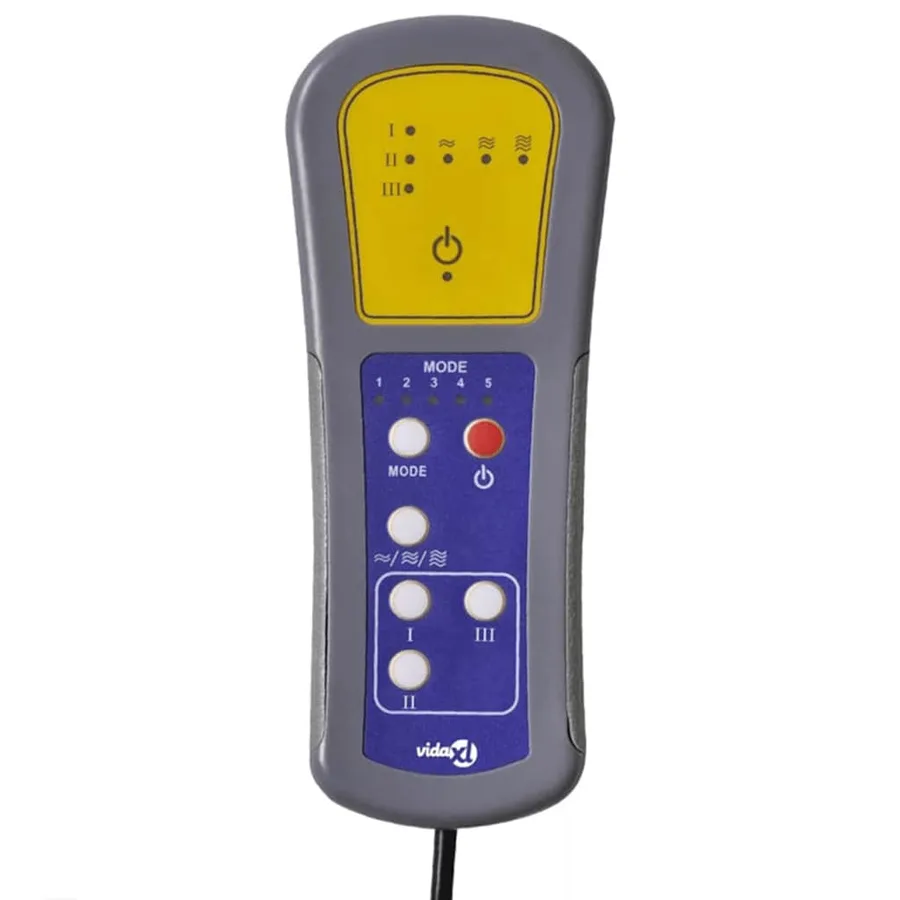 Fauteuil inclinable de massage électrique gris nuage tissu - 14