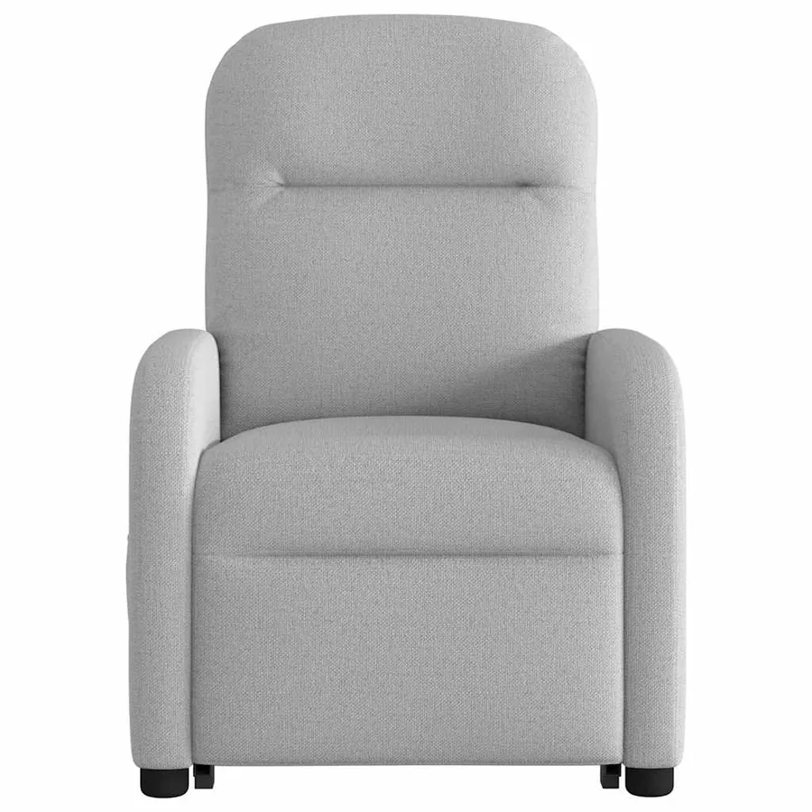 Fauteuil inclinable de massage électrique gris nuage tissu - 5
