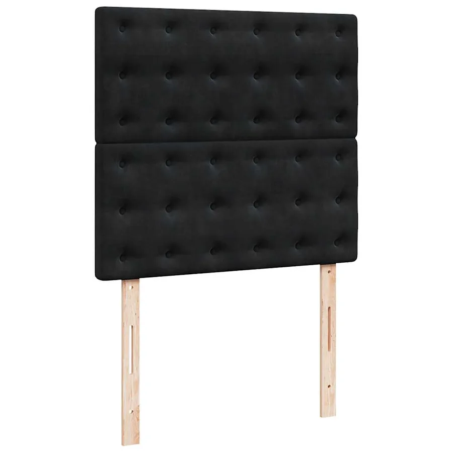 Cadre de lit ottoman avec matelas noir 90x190 cm velours - 13
