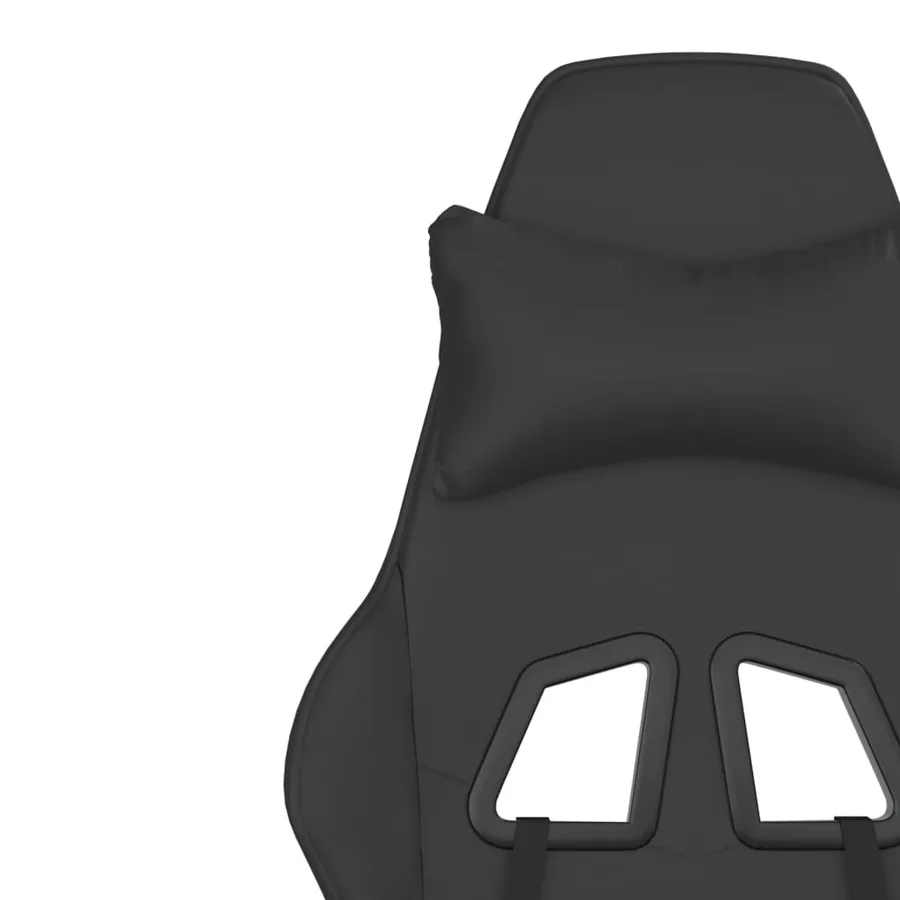 Chaise de jeu de massage noir similicuir - 11