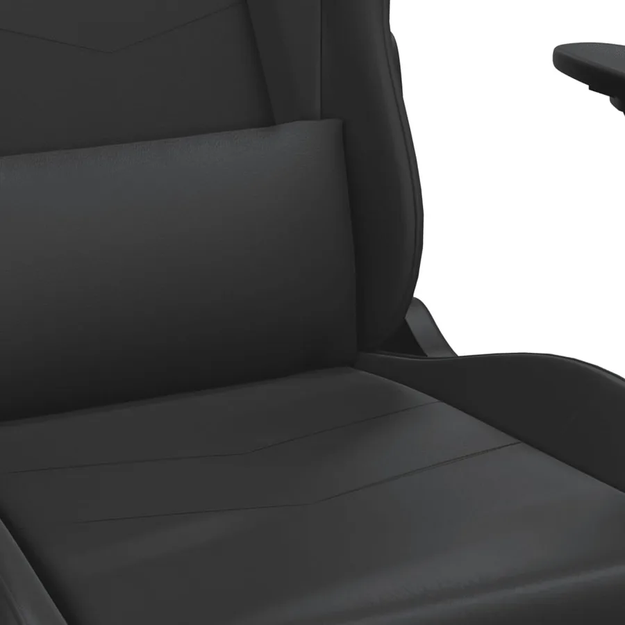 Chaise de jeu de massage noir similicuir - 8