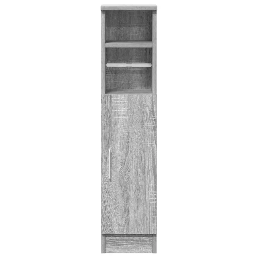 Meuble de salle de bain avec porte-rouleau sonoma gris - 4