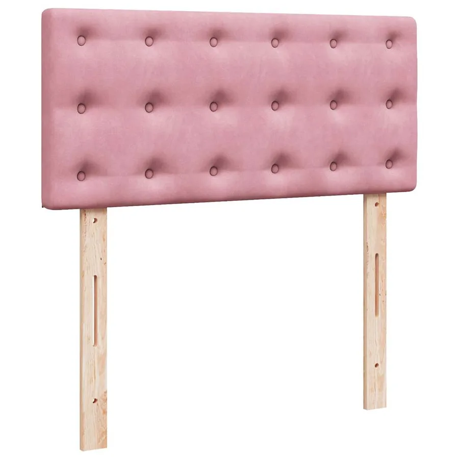 Cadre de lit ottoman avec matelas rose 90x190 cm velours - 10