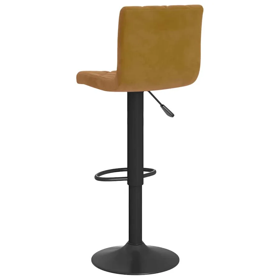 Tabourets de bar lot de 2 marron velours - 6