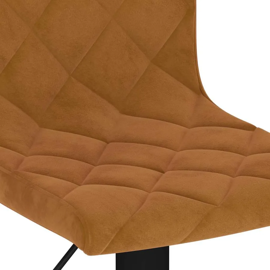 Tabourets de bar lot de 2 marron velours - 8