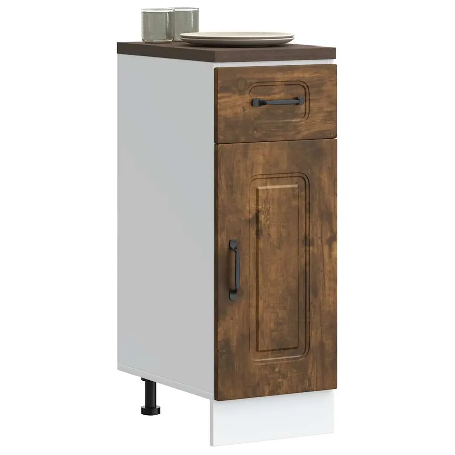 Armoire de cuisine Kalmar chêne fumé bois d'ingénierie