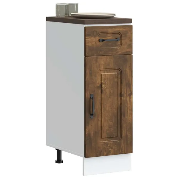 Armoire de cuisine Kalmar chêne fumé bois d'ingénierie