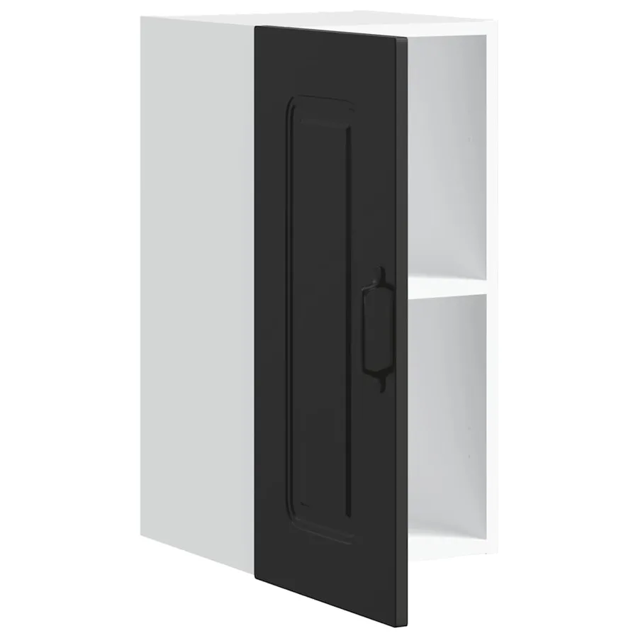 Armoire murale de cuisine Kalmar noir bois d'ingénierie - 8