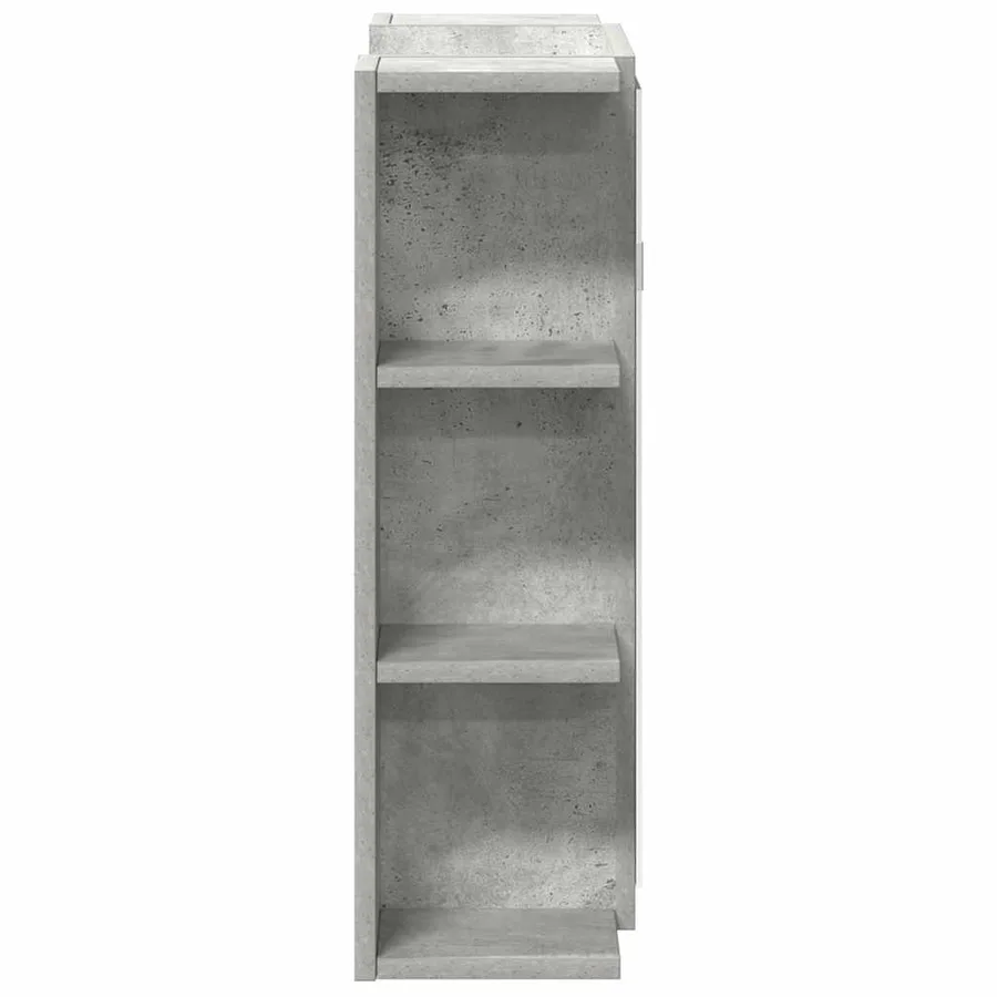 Armoire à miroir de bain Gris béton 80x20,5x64 cm Aggloméré - 5