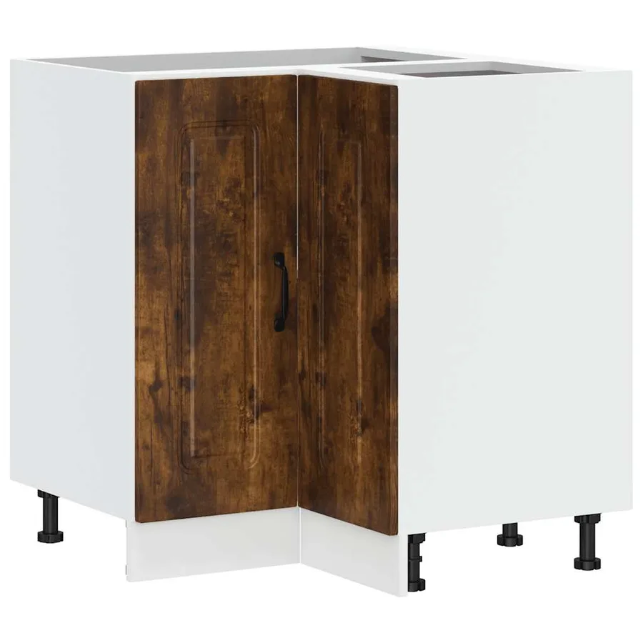 Armoire d'angle de cuisine Kalmar chêne fumé bois d'ingénierie - 2