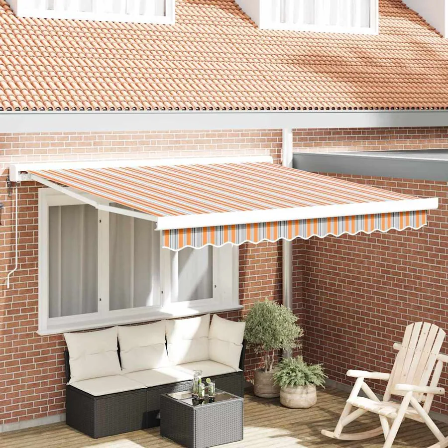 Auvent rétractable Multicolore 350 x 250 x 165 cm