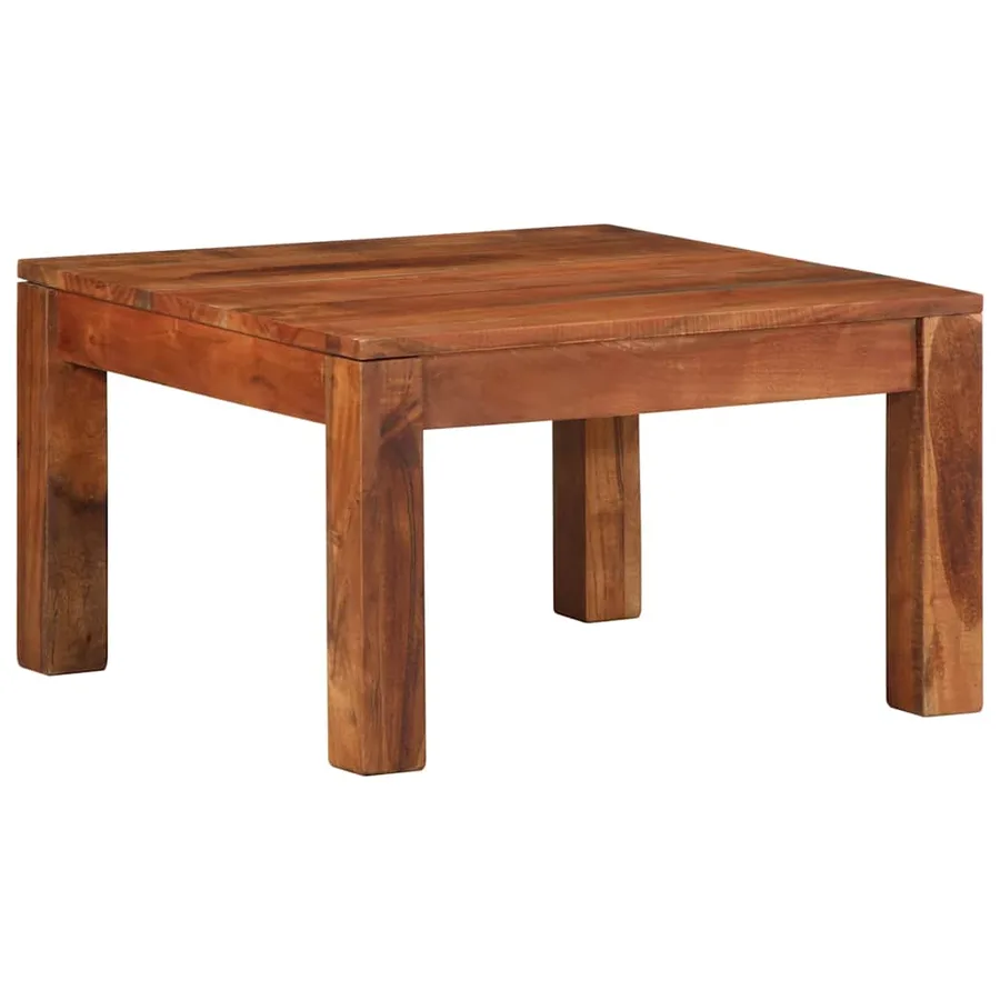 Table basse 60x60x35 cm bois massif d'acacia - 10