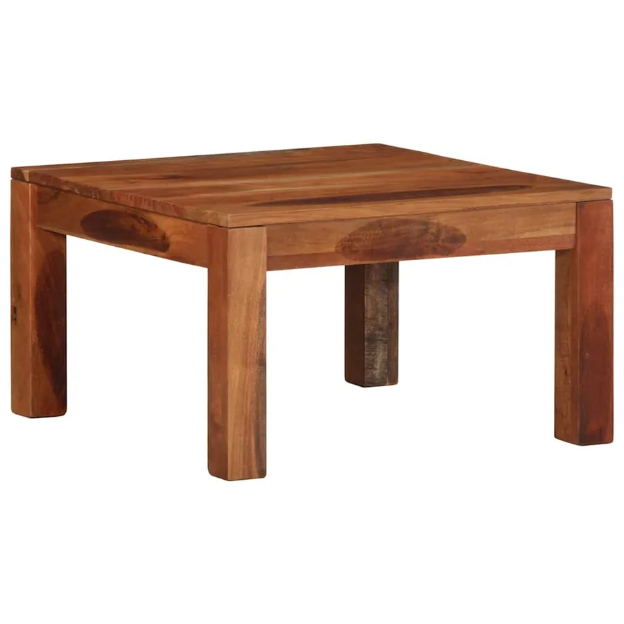 Table basse 60x60x35 cm bois massif d'acacia - 11